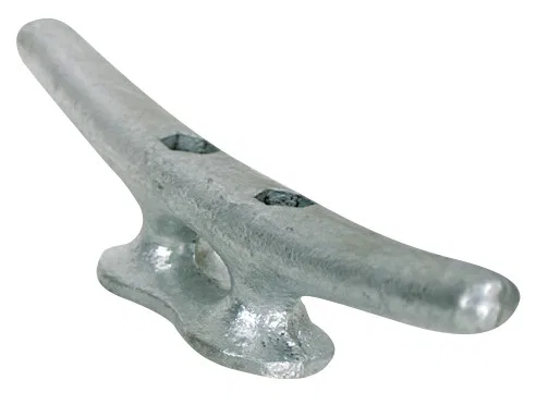 S-1521P – WHITECAP IND Rope Cleat, Tie-Up 8 Inch Length x 1-5/8 Inch Height Silver Galvanized Steel Single